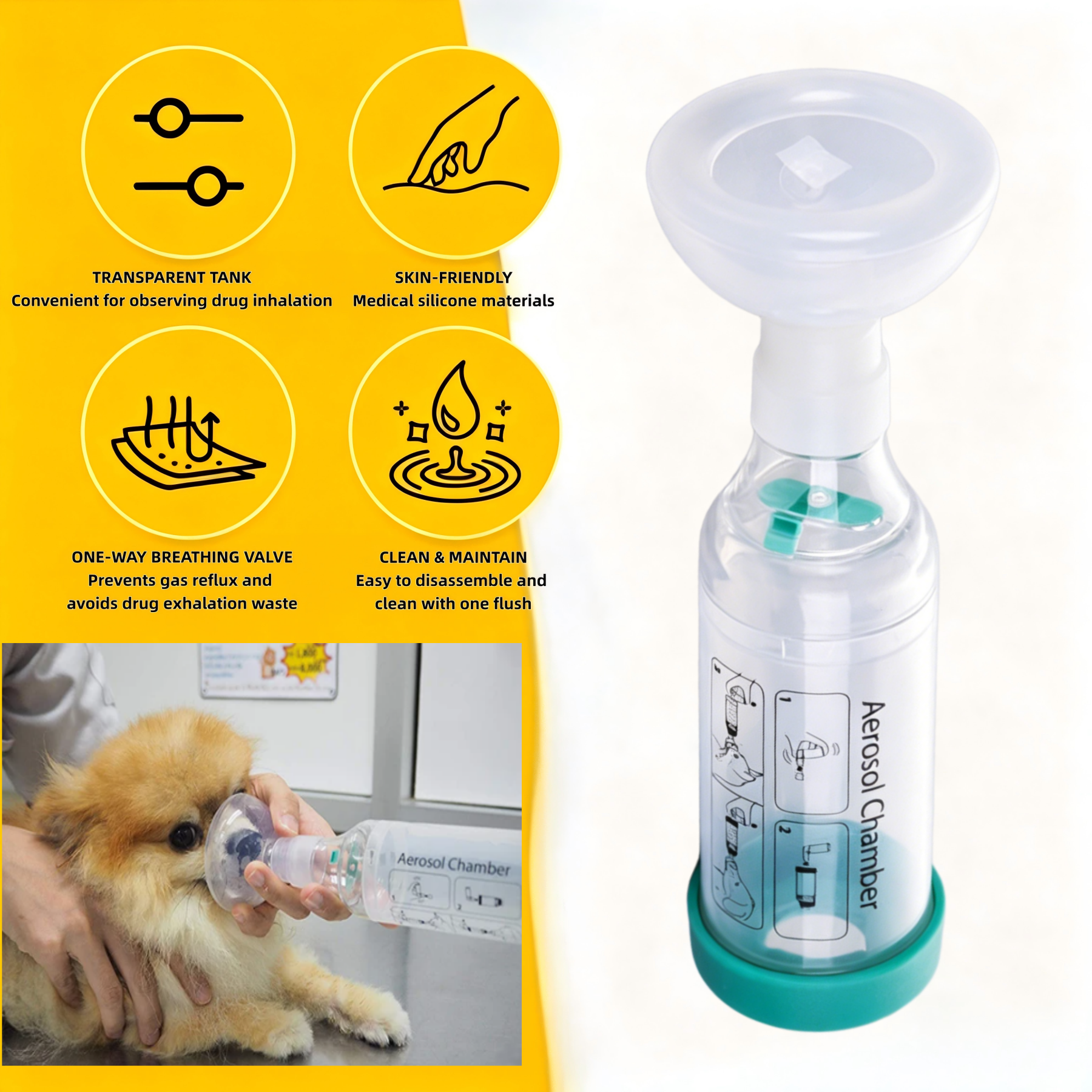 O que é uma câmara de aerossol veterinária?